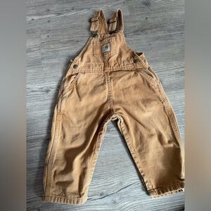 Carhartt Kids Tan Overalls with Front Pocket